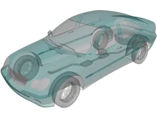 Mercedes-Benz C-class (2001) 3D Model preview