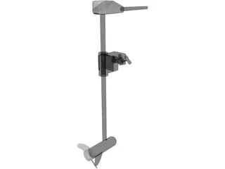 Electric Trolling Motor 3D Model preview