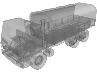 Kamaz Russian Army Truck 3D Model preview