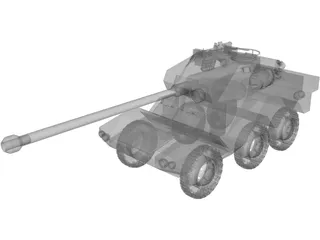 ERC-90 Recon Tank 3D Model preview