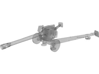 D-20 Howitzer 3D Model preview