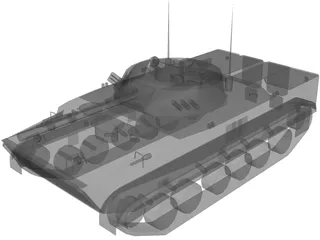 BMP-3 Infantry Fighting Vehicle 3D Model preview