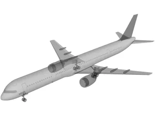 Boeing 757-300 3D Model preview