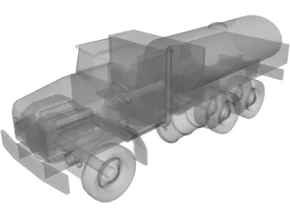 ZIL-131 Fuel Truck 3D Model preview