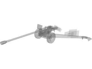 M-46 Anti-Tank Gun 3D Model preview