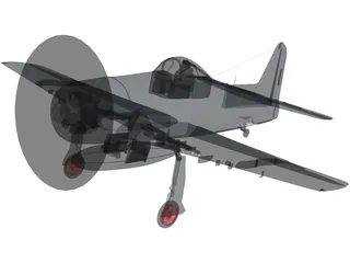 F8F-2 Bearcat 3D Model preview