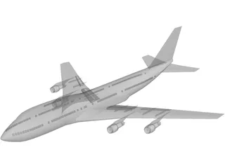 Boeing 747-200 3D Model preview