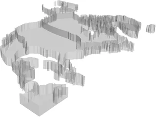 North America 3D Model preview