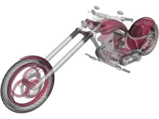 Custom Chopper 3D Model preview