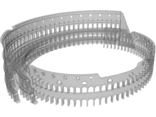 Coliseum Roman 3D Model preview