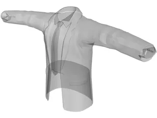 Shirt Tie and Suitcoat 3D Model preview