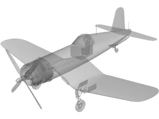 F4U-5 Corsair 3D Model preview
