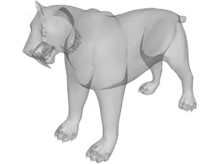 Tiger Saber Tooth 3D Model preview