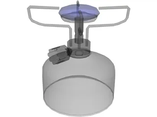 Gas Primus with Balloon for Outdoors 3D Model preview
