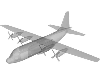 Lockheed C-130 Hercules 3D Model preview