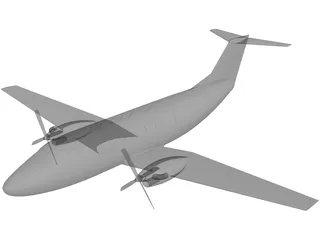 Beechcraft Super King Air 200 3D Model preview