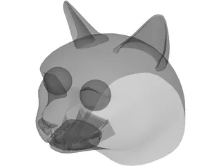Cat Head 3D Model preview