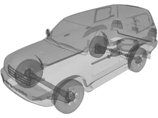 Toyota Land Cruiser (1998) 3D Model preview