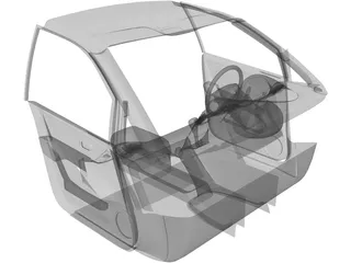 Interior Lexus RX 300 (1998) 3D Model preview