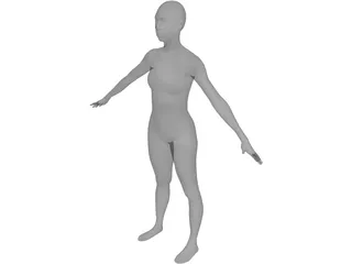 Woman African-American 3D Model preview