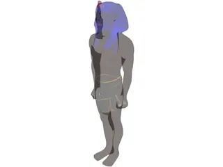 Egyptian Statue 3D Model preview