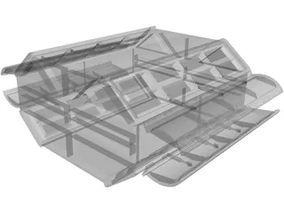 Spaceship Cargobox 3D Model preview