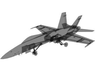 F-18A 3D Model preview