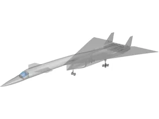 North American XB-70 Valkyrie 3D Model preview