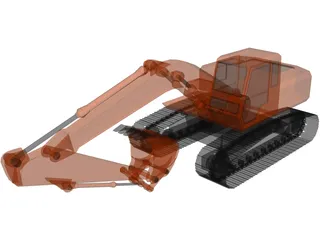 Excavator 3D Model preview