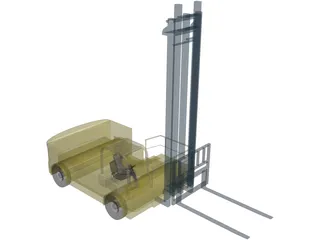 Forklift Boat 3D Model preview