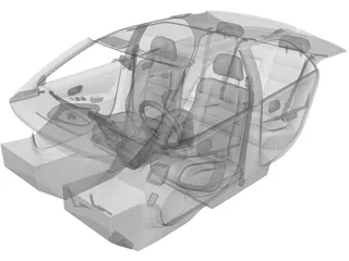 Interior Lexus ES 300 (1997) 3D Model preview