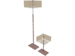 Standing Lamps 3D Model preview