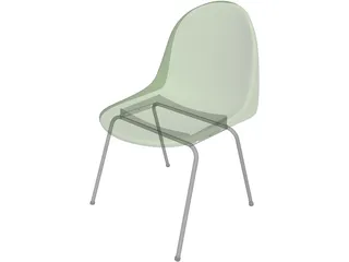 Modern Plastic Chair 3D Model preview