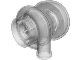 Turbocharger 3D Model preview