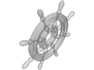 Ship Wheel 3D Model preview