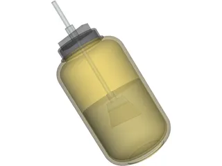 Paste Jar with Brush 3D Model preview