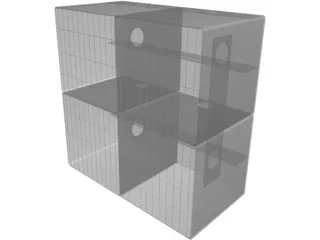 Cat Condo 4 Unit 3D Model preview