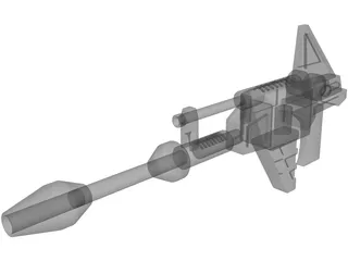 Sci-Fi Gun 3D Model preview