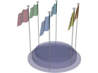 Flags 3D Model preview
