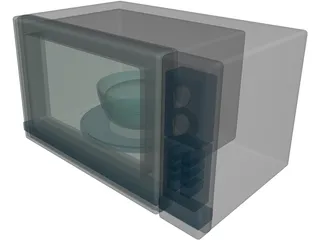 Microwave Oven 3D Model preview