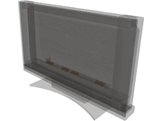 Plasma LCD Flatscreen TV 3D Model preview