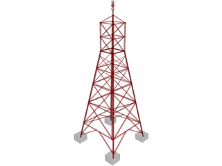 Radio Transmission Tower 3D Model preview