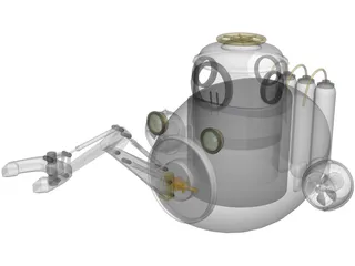 Submarine Sub Fantasy 3D Model preview