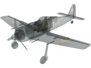 Focke-Wulf Fw 190 A 3D Model preview