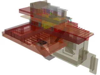 Building Falling Water 3D Model preview