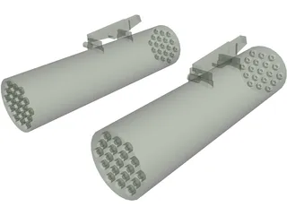 19 Shot Rocket Pod 3D Model preview