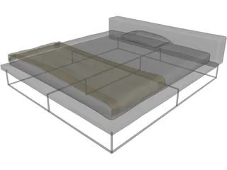 Ile Bed - Living Divani 3D Model preview