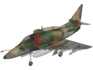 McDonnell Douglas A-4 Skyhawk (Ayit) 3D Model preview
