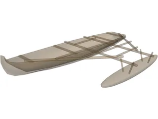 Hawaiian Canoe 3D Model preview