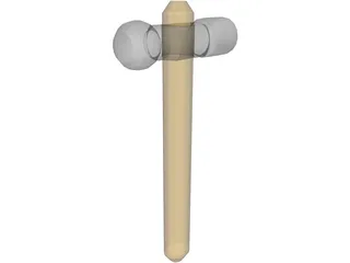 Ball Peen Hammer 3D Model preview